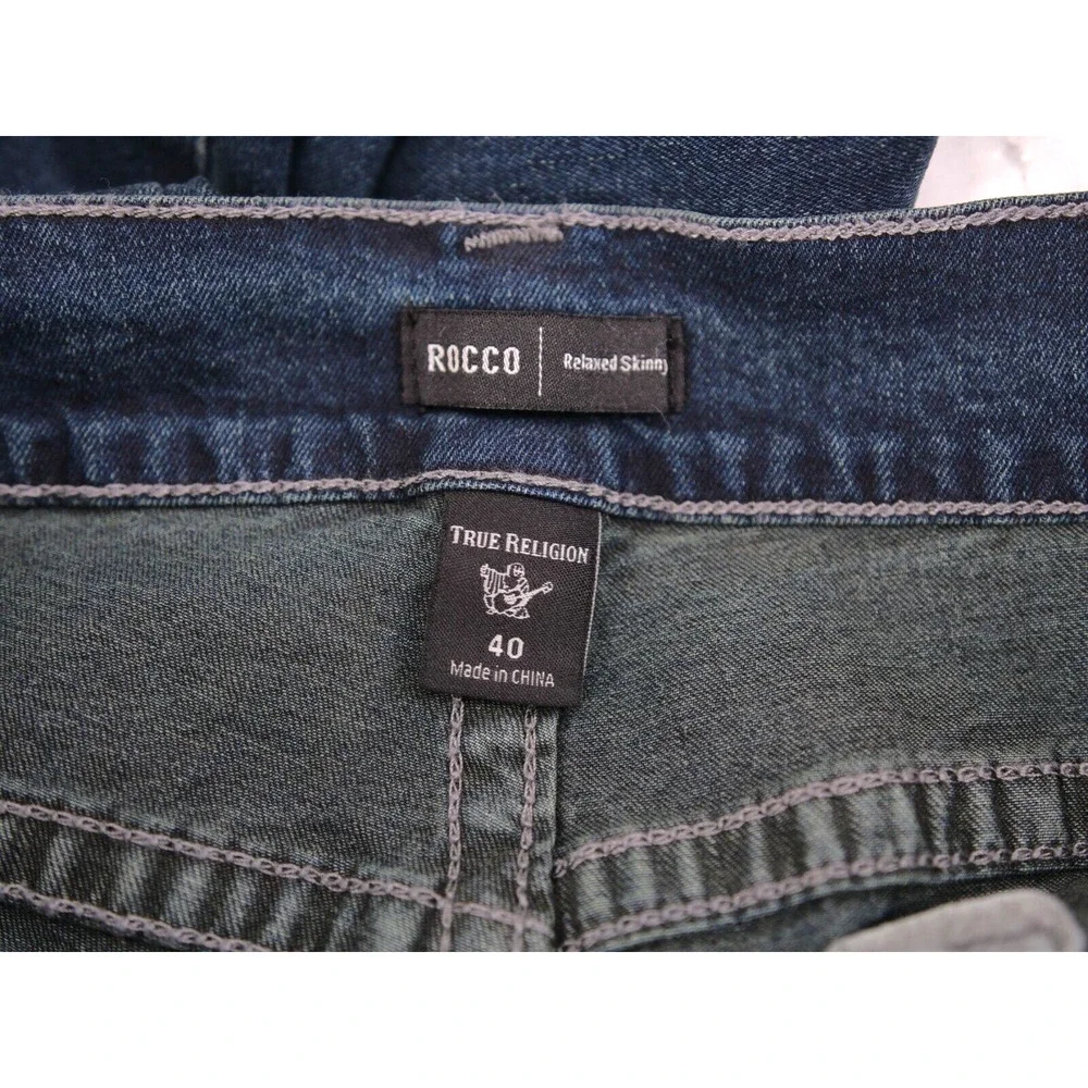 True Religion Rocco‎ No Flap Relaxed Skinny Jeans 40 Stretch $149 GGJD LAST CALL